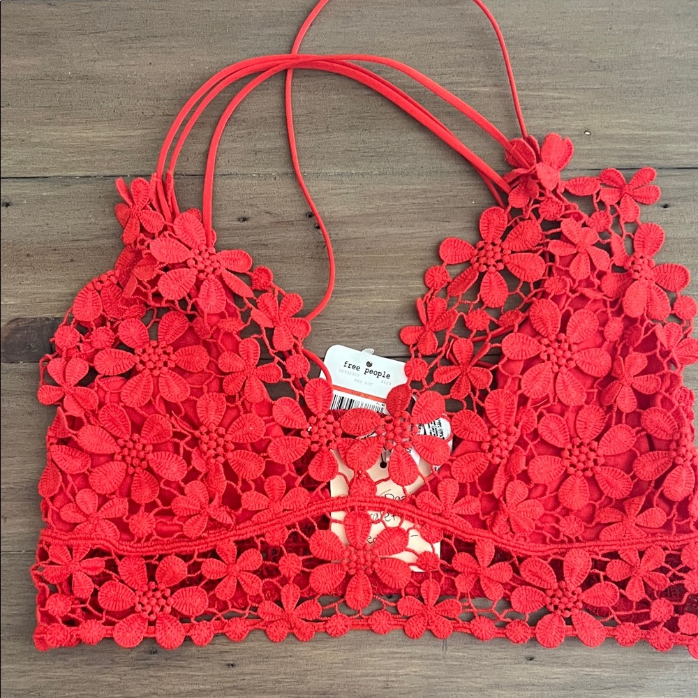 Free People Red Hot Miss Dazie Bralette